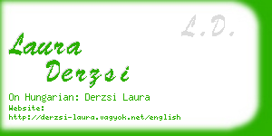 laura derzsi business card